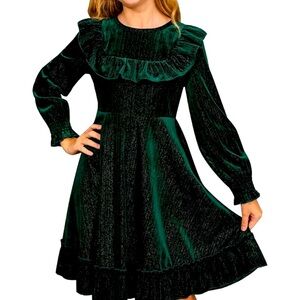 Girl’s Green Sparkle Holiday Dress Size 12-14 Years